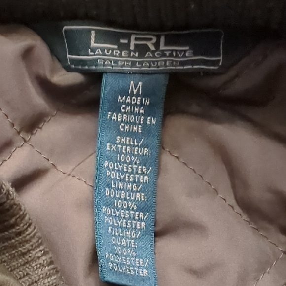 Lauren Ralph Lauren Active Olive Green Field Jacket with tuck-away hood-Size Med - Picture 12 of 16